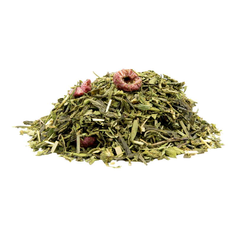 THÉ VERT NATUREL AU CBD FRAMBOISE MOJITO - THÉS D'EXCEPTION